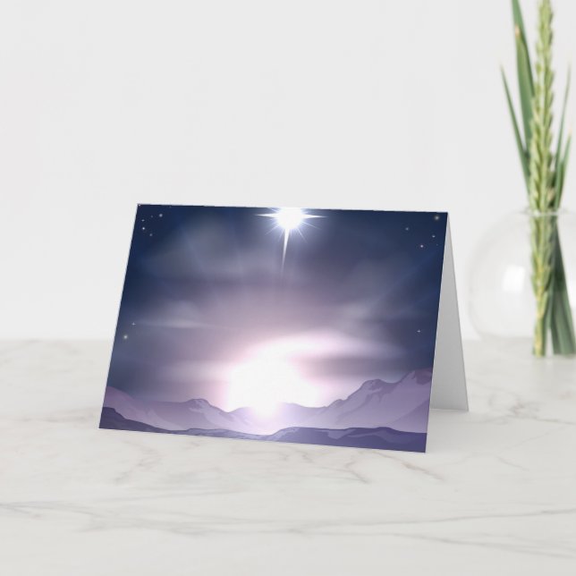 Christmas Star of Bethlehem Nativity Holiday Card (Front)