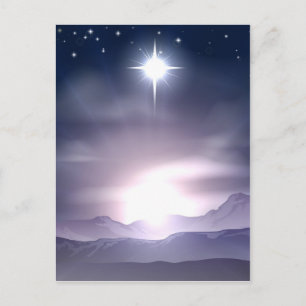 Christmas Star of Bethlehem Nativity Holiday Postcard
