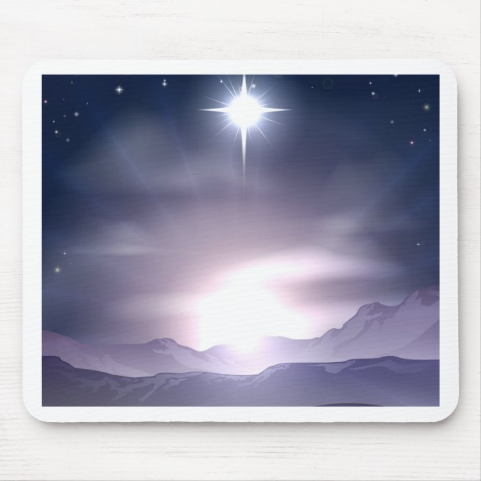 Christmas Star of Bethlehem Nativity Mousemat