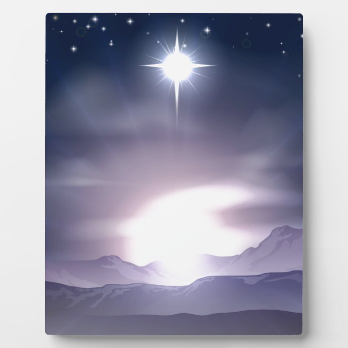 Christmas Star of Bethlehem Nativity Photo Plaques