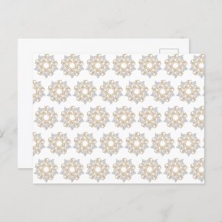 Christmas Star Pattern Gold Silver Calligraphy Art