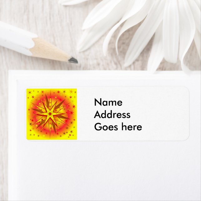 Christmas Star Return Address Label (Insitu)