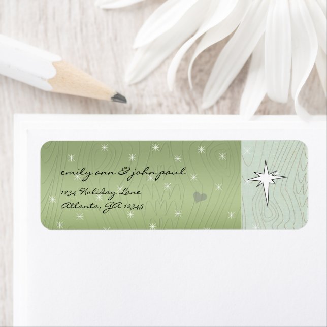 Christmas Star Return Address Labels (Insitu)