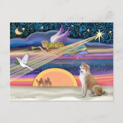 Christmas Star _ Shiba Inu Holiday Postcard