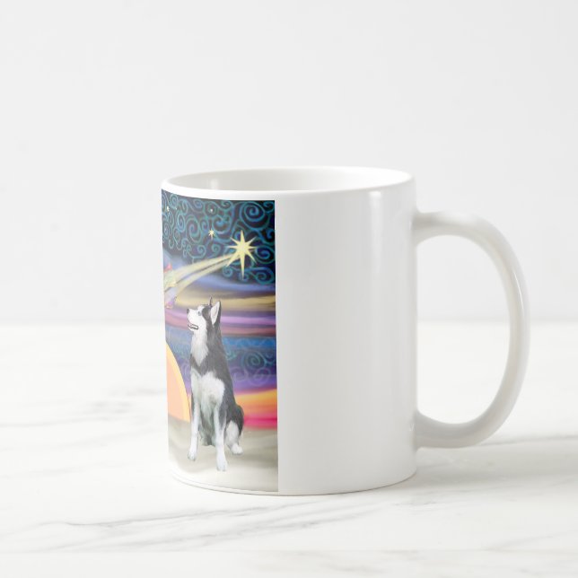 Christmas Star - Siberian Husky 1 Coffee Mug (Right)