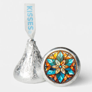 Christmas Star Stained Glass Red White Green Hershey®'s Kisses®
