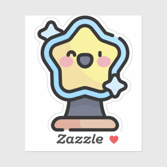 christmas star sticker (Sheet)