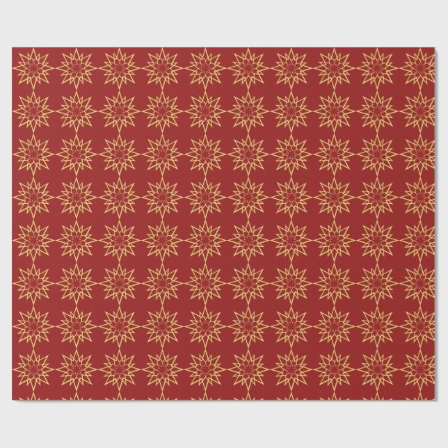 Christmas Star Wrapping Paper (Flat)