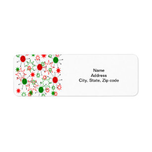 Christmas Starbursts Label