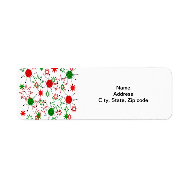 Christmas Starbursts Label (Front)
