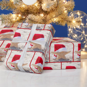 Christmas Starfish in Sand Wrapping Paper
