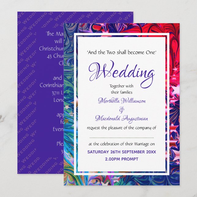 CHRISTMAS STARS | Abstract Winter | Festive Invitation (Front/Back)