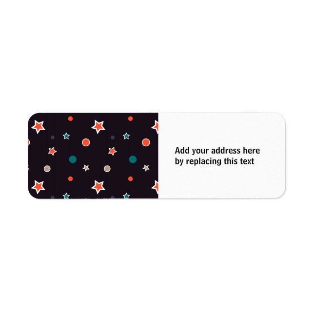 Christmas Stars Custom Return Address Labels (Front)
