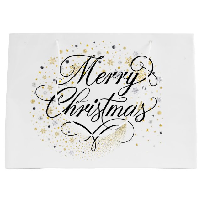 Christmas Stars  Large Gift Bag (Front)