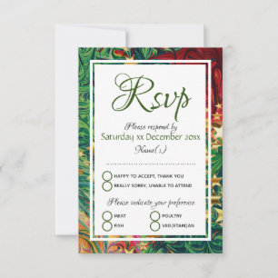 CHRISTMAS STARS Personalized Festive Celebration RSVP Card