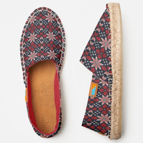 Christmas Stars Red White Navy Espadrilles