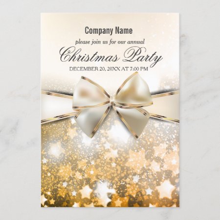 Christmas Stars Sparkle Corporate Party Invitation