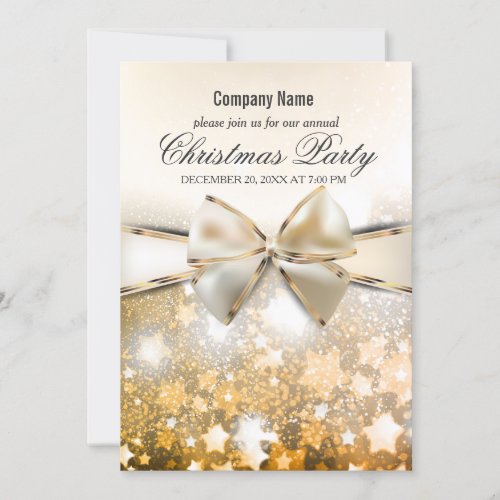 Christmas Stars Sparkle Corporate Party Invitation