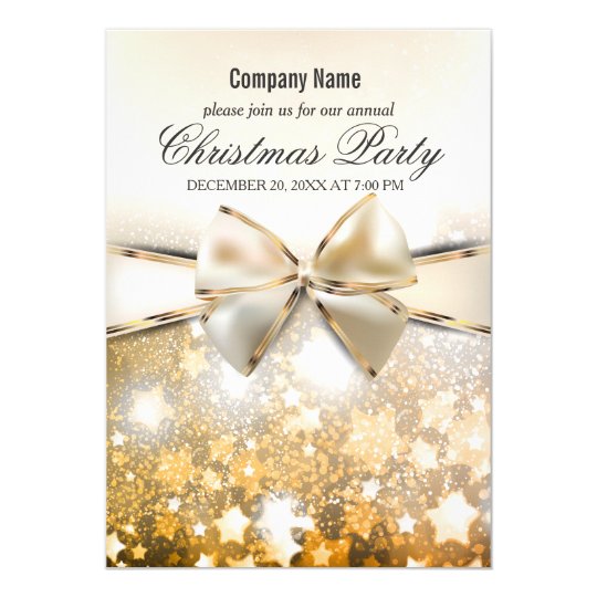 christmas stars sparkle corporate party invitation zazzle com