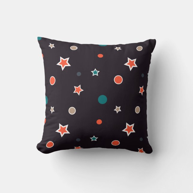 Christmas Stars Throw Pillow (Front)