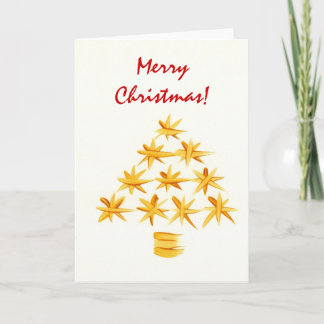 Christmas Stars Tree Gold, Merry Christmas! Holiday Card