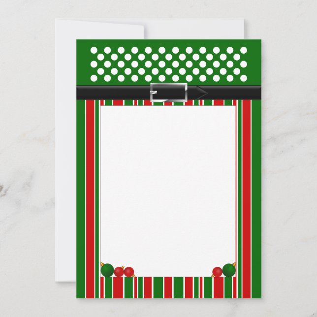 Christmas Stationery Paper Invitation (Front)