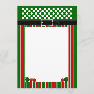 Christmas Stationery Paper Invitation