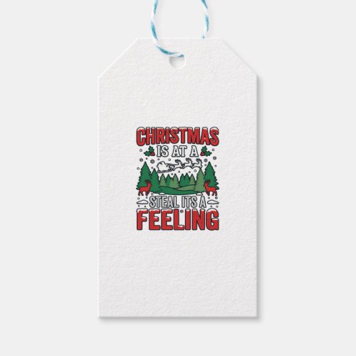 Christmas Steal Its A Feeling Reindeer Sleigh Desi Gift Tags