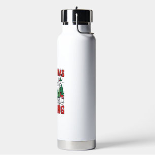 Christmas Steal Its A Feeling Reindeer Sleigh Desi Water Bottle