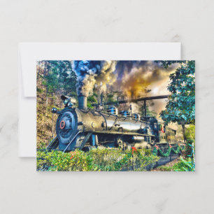 Christmas Steam Train Card