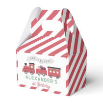 Christmas Steam Train Kids Birthday Favor Boxes