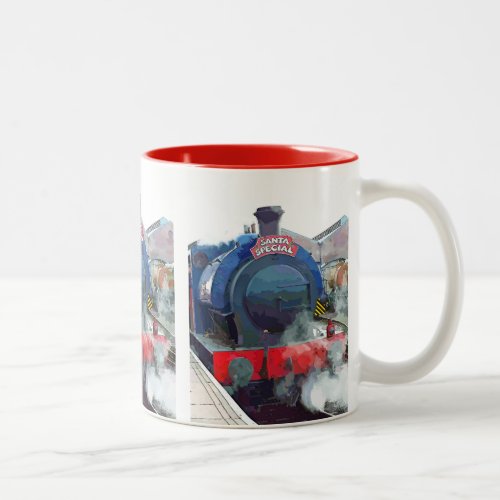 CHRISTMAS STEAM TRAINS Two_Tone COFFEE MUG