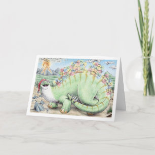 Christmas Stegosaurus Holiday Card