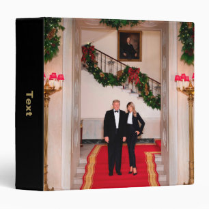 Christmas steps President Donald Trump & Melania 3 Ring Binder