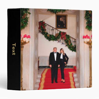 Christmas steps President Donald Trump & Melania 3 Ring Binder