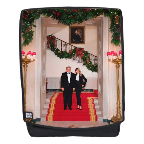 Christmas steps President Donald Trump  Melania Backpack