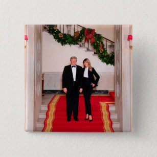 Christmas steps President Donald Trump & Melania Button