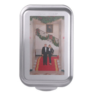 Christmas steps President Donald Trump & Melania Cake Pan