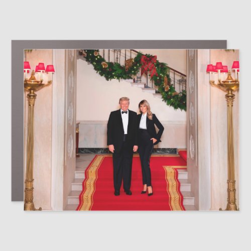 Christmas steps President Donald Trump  Melania Car Magnet