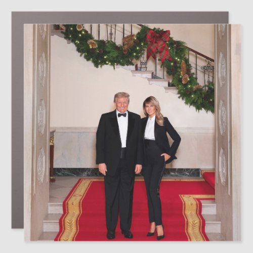 Christmas steps President Donald Trump  Melania Car Magnet