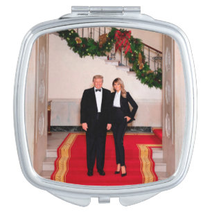Christmas steps President Donald Trump & Melania Compact Mirror