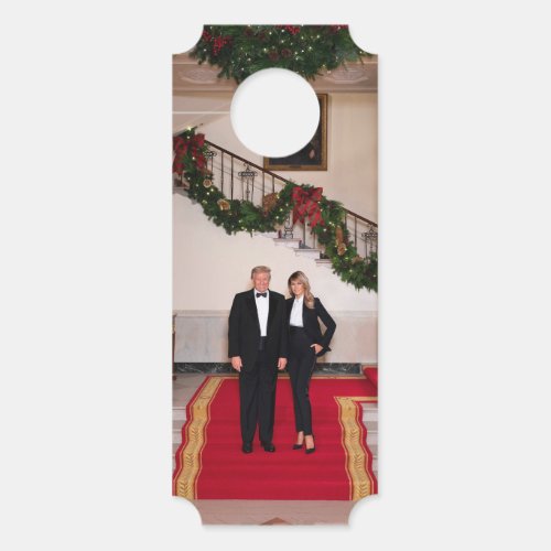 Christmas steps President Donald Trump  Melania Door Hanger