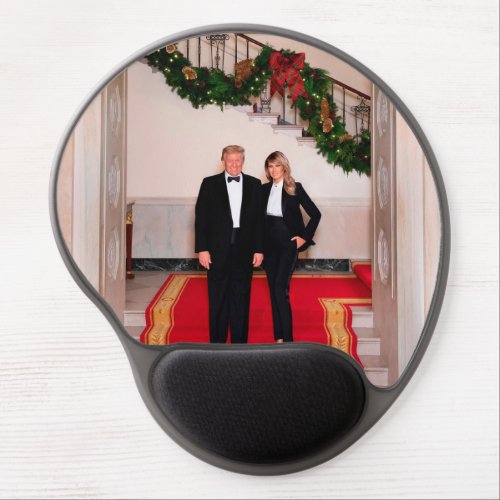 Christmas steps President Donald Trump  Melania Gel Mouse Pad