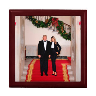 Christmas steps President Donald Trump & Melania Gift Box