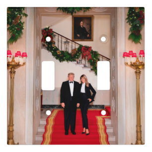 Christmas steps President Donald Trump & Melania Light Switch Cover