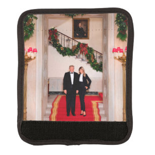Christmas steps President Donald Trump & Melania Luggage Handle Wrap