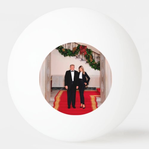Christmas steps President Donald Trump  Melania Ping Pong Ball