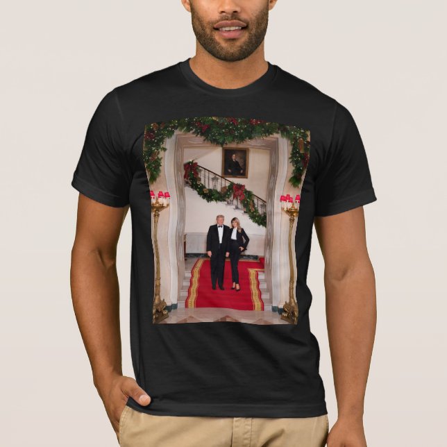 Christmas steps President Donald Trump & Melania T-Shirt (Front)