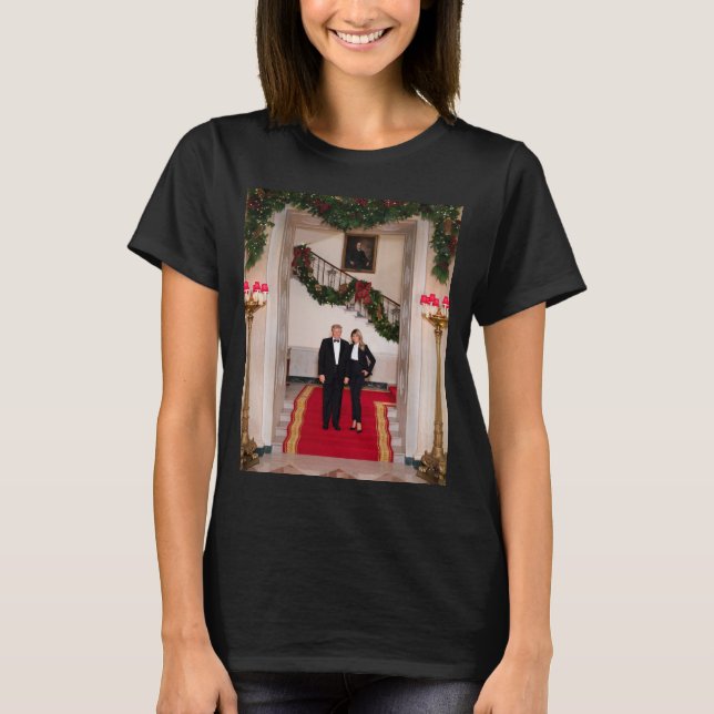 Christmas steps President Donald Trump & Melania T-Shirt (Front)