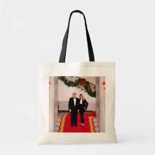 Christmas steps President Donald Trump & Melania Tote Bag